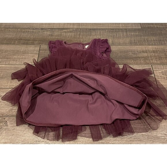 Matilda Jane Soiree Dress Once Upon A Time Sweater Tulle Plum Size 18-24 Months - Picture 6 of 11